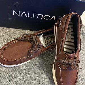 Nautica Brown Loafers with Moccasin Toe and Slip-On Design